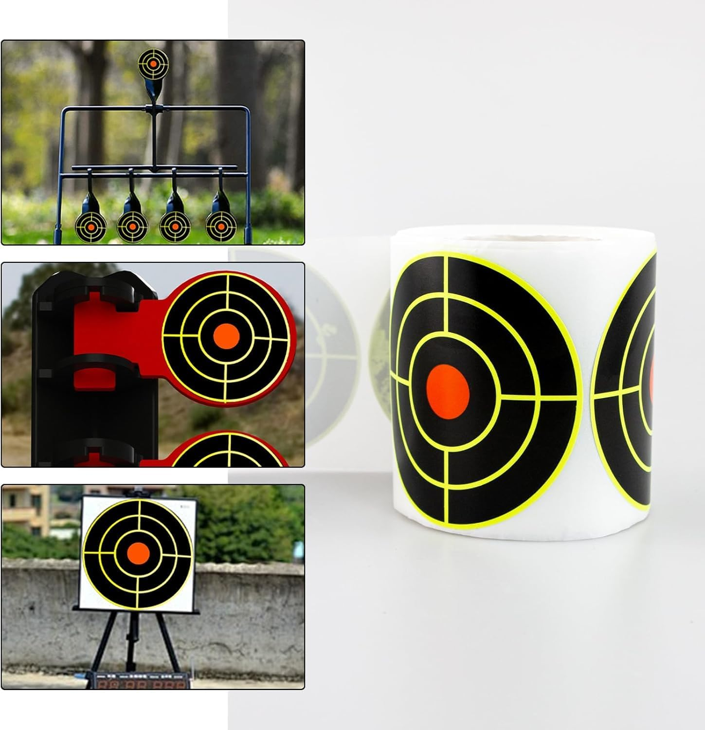 BEANPRECOY 200Pcs Adhesive Target Stickers 3 Inch Shooting Targets Paper Dots Labels Reactive Targets for Shooting Range Adhesive Shot Target Stickers Splatter for Metal Target Racks Cardboard image number 2