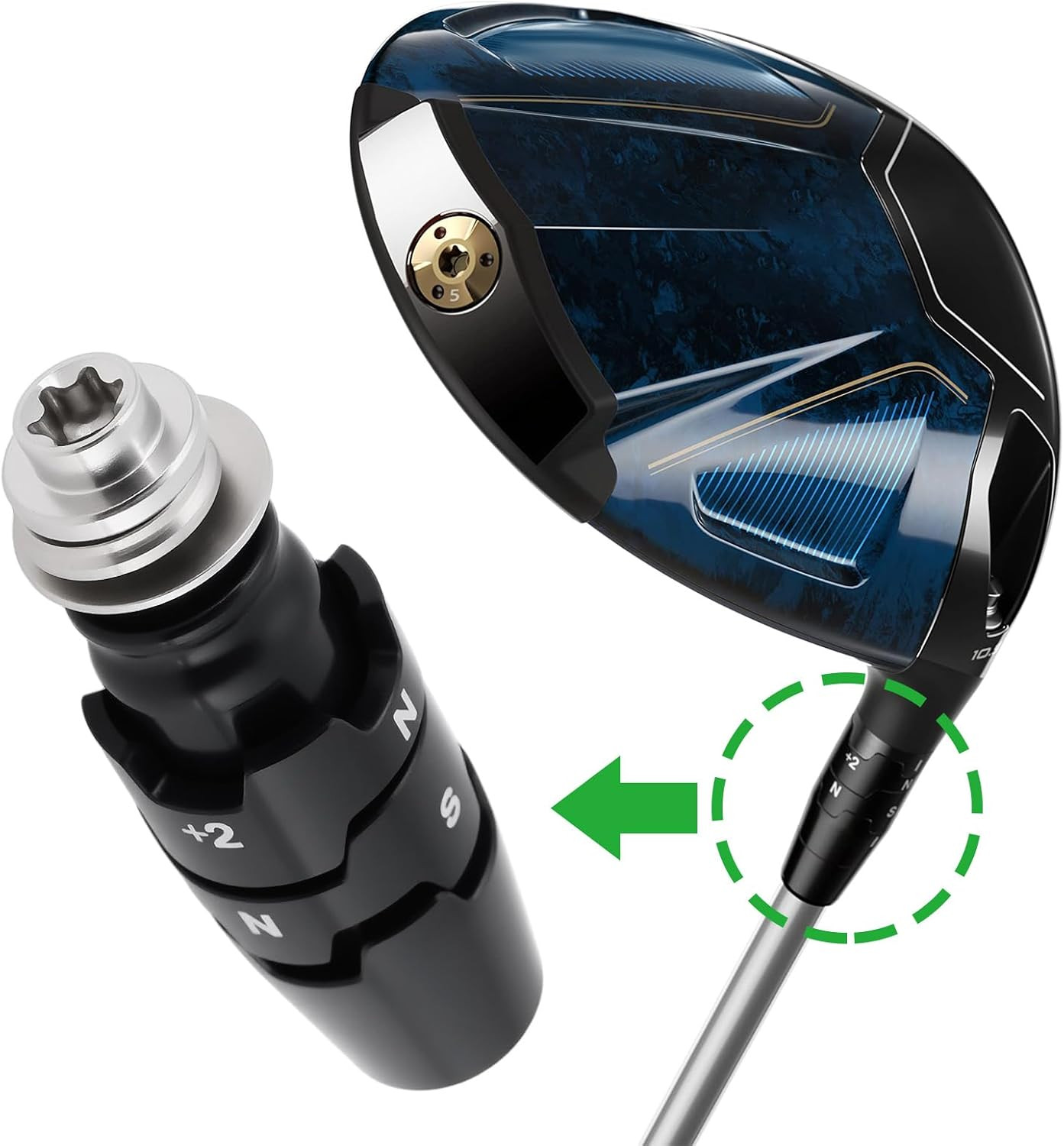 Emagtech 0.370Inch Right-Hand Golf Club Shaft Adapter Sleeve Compatible with Callaway Compatible with Super Hybrid image number 2