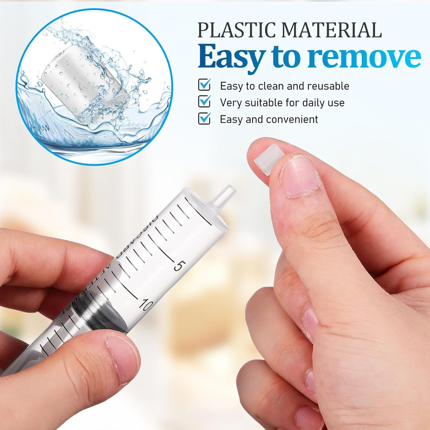 TEHAUX 100Pcs Perfume Syringe Dispenser Adapter Liquid Refill Transfer Tool Bottle Adapter for Perfume Syringe Extraction and Injection image number 1