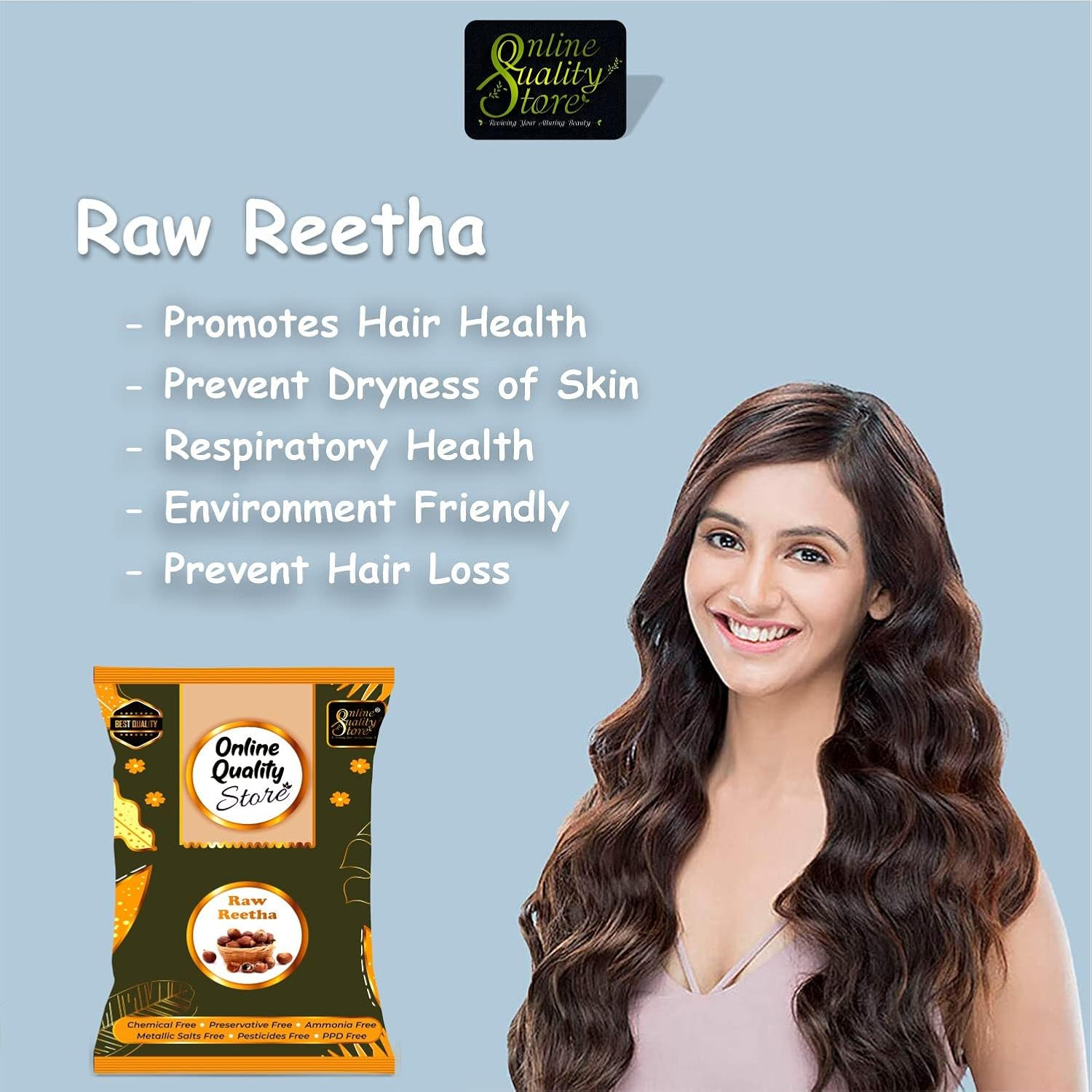 Online Quality Store Raw Reetha for Hair Natural (Ritha) Dried Form, 400G image number 5