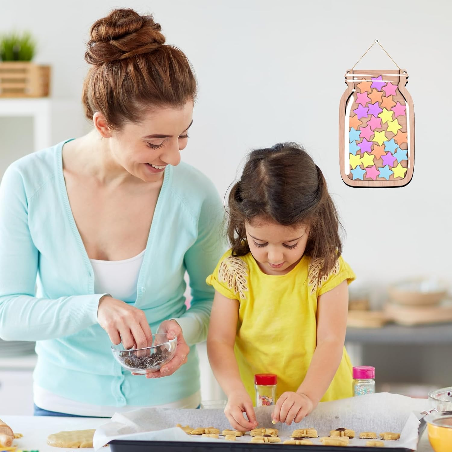 Reward Glass Magnetic Reward System Children'S Reward System Primary School Teacher Supplies Reward Glass with Wooden Holder and 20 Stars, 14.5 X 21 Cm Reward Glass Classroom for Good - A image number 3