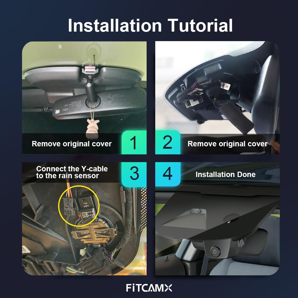 Fitcamx 2160P Front and Rear 1080P Dash Cam Suitable for Ford Mustang Mach-E GT Select Premium 2021-2025 (Right Hand Drive Car), OEM Look, Dual HD Video Wifi, G-Sensor, Loop Recording, 128GB Card image number 5