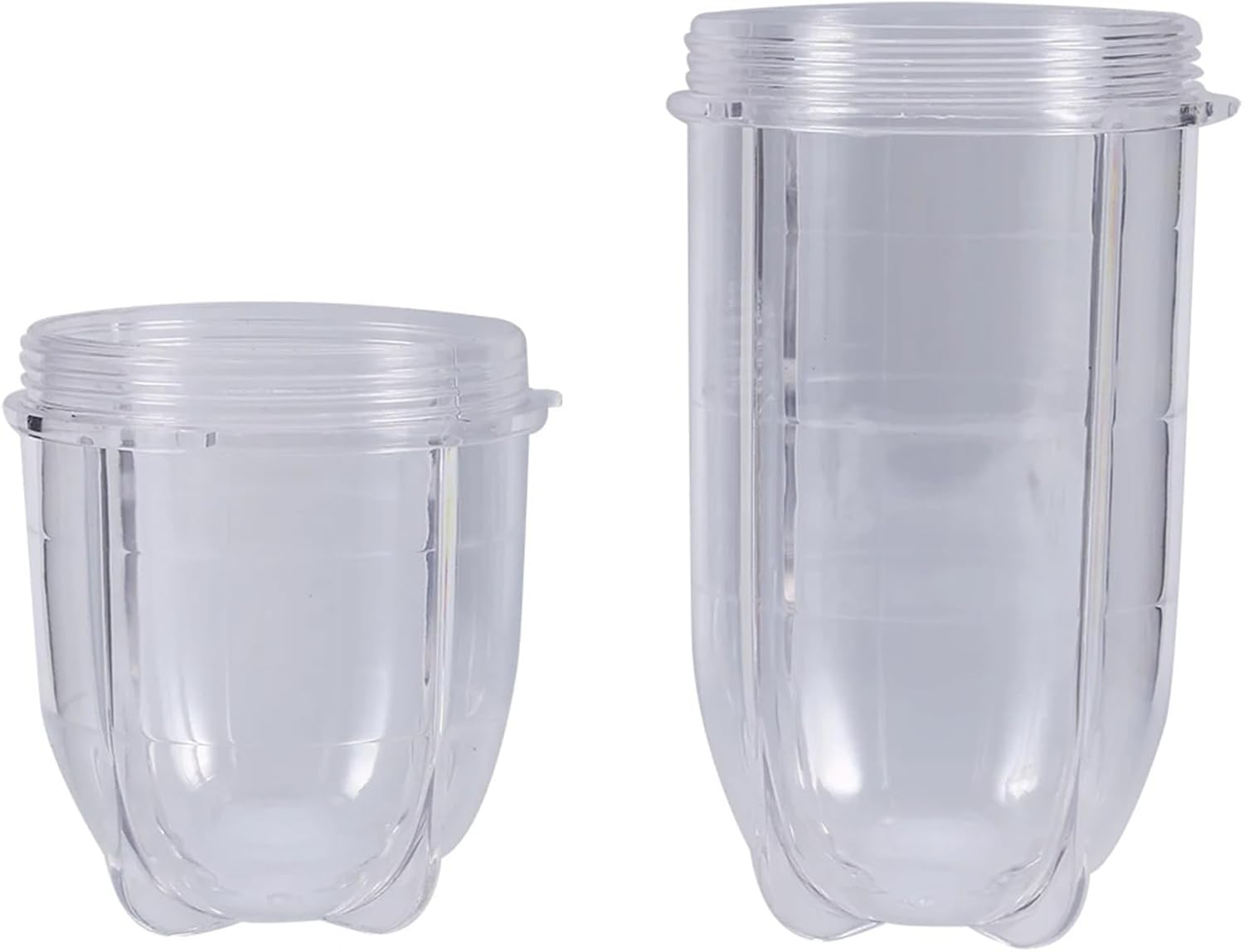 Tall and Short Cup Mug Plastic Tall or Short Transparent Cup Mug Blender Juicer Replacement Parts Accessories Tall & Short Cup Replacement Parts(Small)