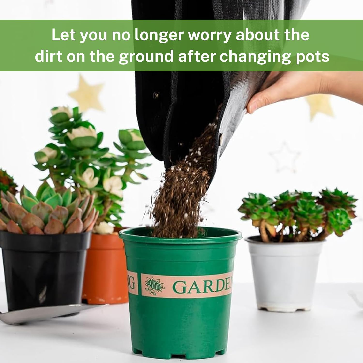 Repotting Mat,Indoor Plant Potting Mat,Suitable for Indoor Garden Plant Planting(100Cm*100Cm) image number 3