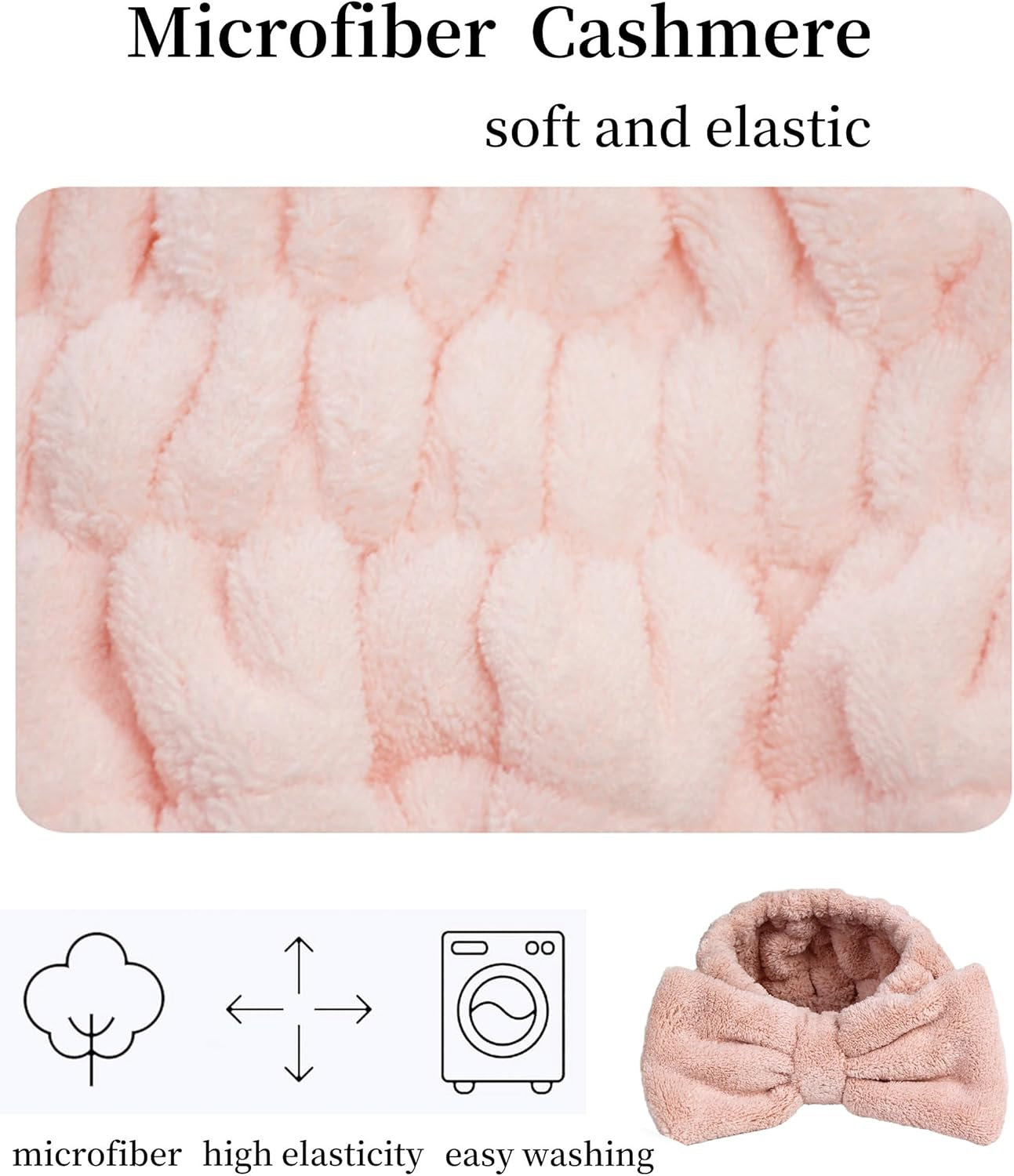 Makeup Headbands for Women,Spa Headbands Face Wash Headband,Adjustable Hair Band for Skin Care for Girls and Women image number 4