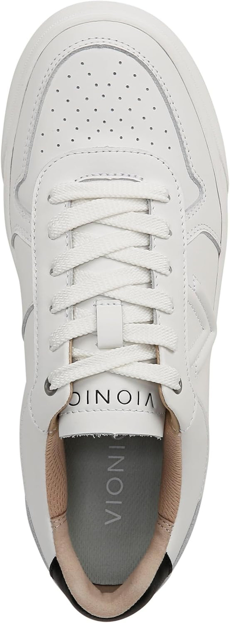 Vionic Women'S Rebel Kimmie Court Comfortable Lace-Up Casual Sneakers- Supportive Dress up Walking Sneakers Comfort Shoes That Includes a Concealed Orthotic Insole Sizes 5-12, White Leather, 7.5 Wide image number 2