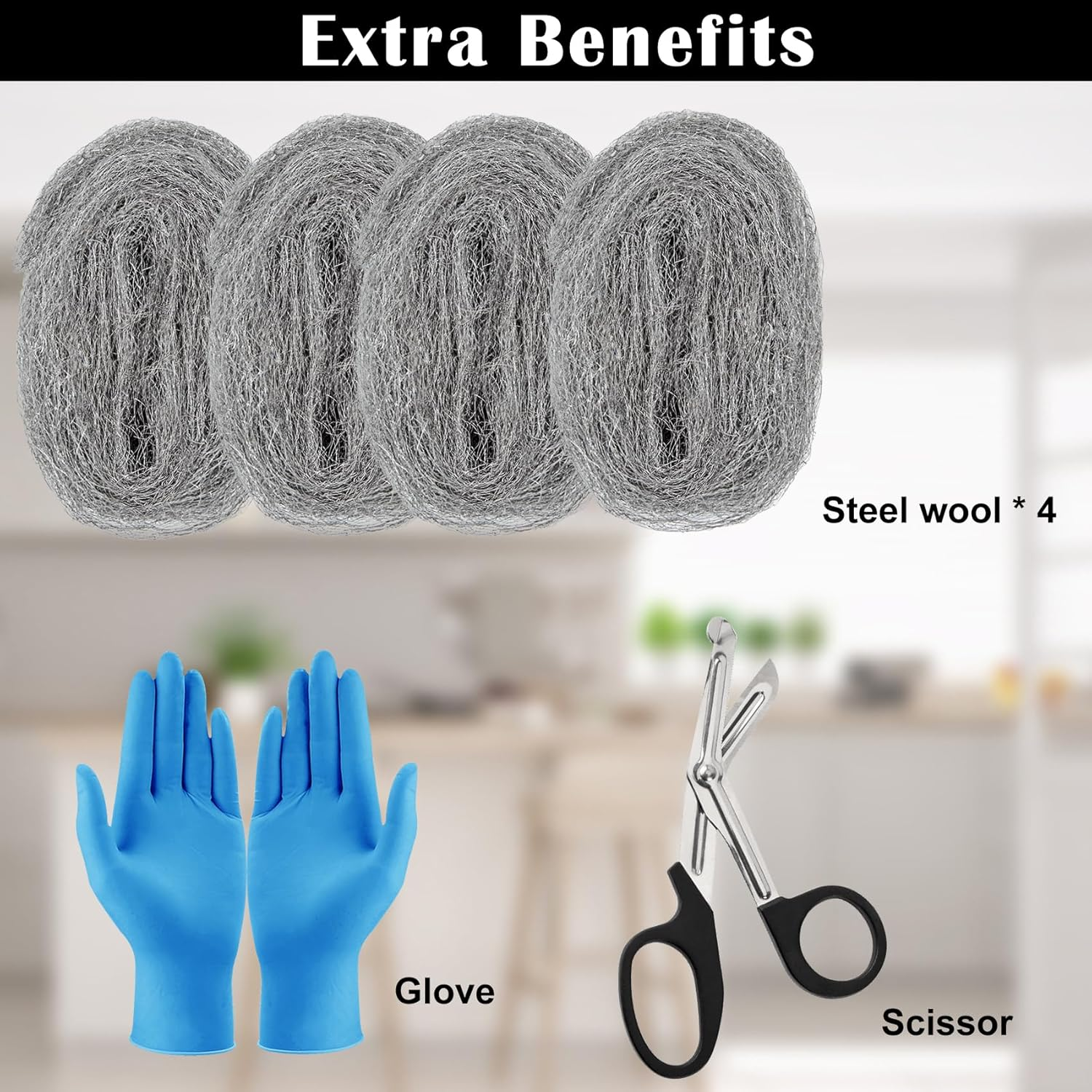 Steel Wool Mice Control 4'' * 42' Total Rodent Control Fill Fabric, Steel Wool Pads Mouse Blocker, Hole Filler Keep Mice Away from Holes Wall Cracks Gaps(4 Rolls) - Copper image number 3