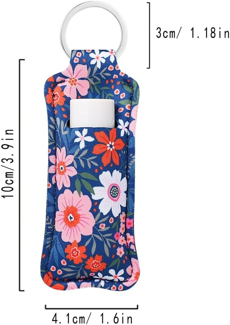 COOKOOKY Chapstick Holder Keychain Cute Lip Balm Keychain Holder with Clip, Sunflower, Large - Marble image number 7