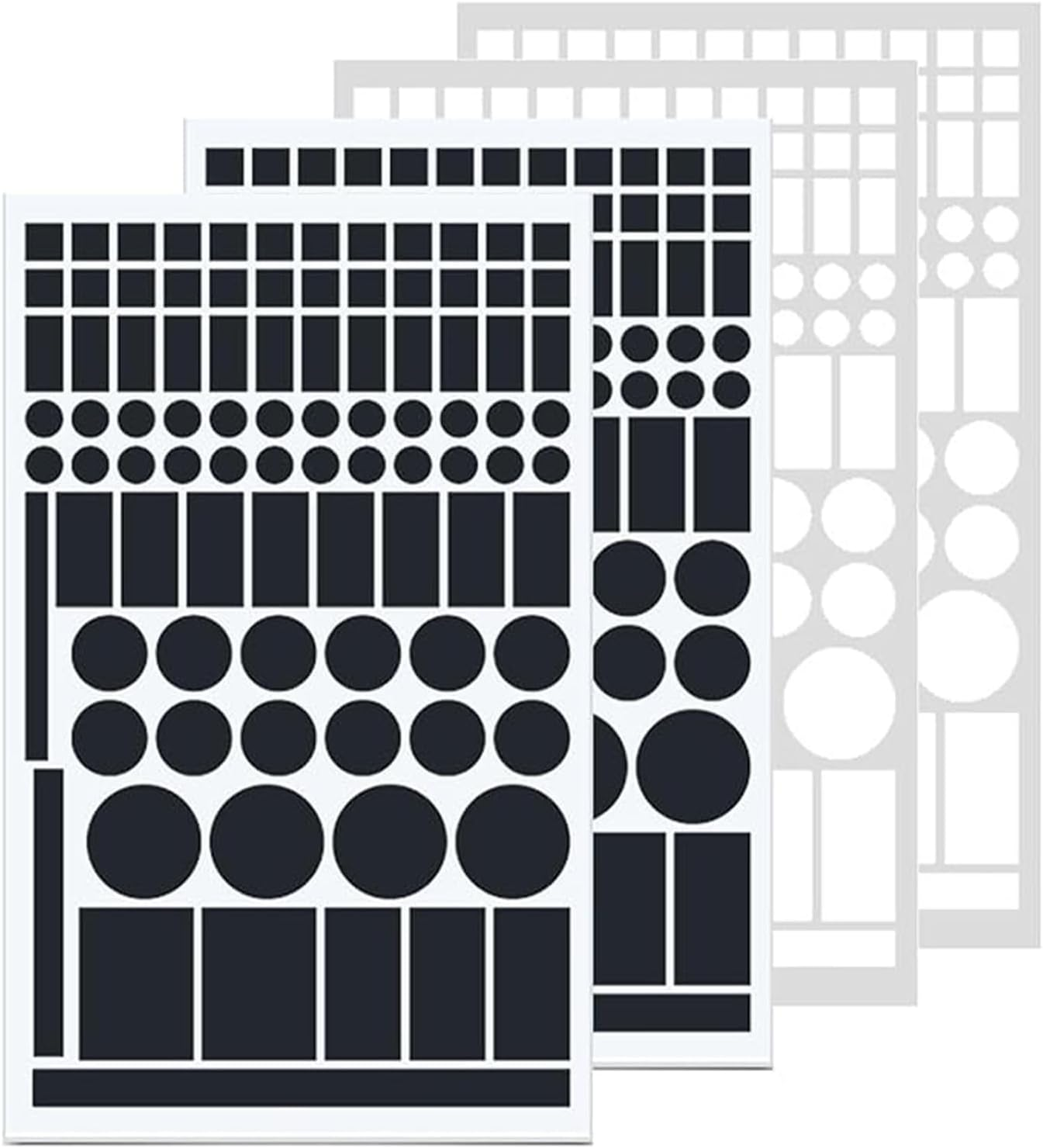 Agwenkui 4 Pcs LED Light Blocking Stickers (2 White + 2 Black) - Light Dimming Filters & Covers for Routers, Tvs, Monitors, Reduce LED Glare, Adhesive Blackout Sheets for Electronic Devices image number 4