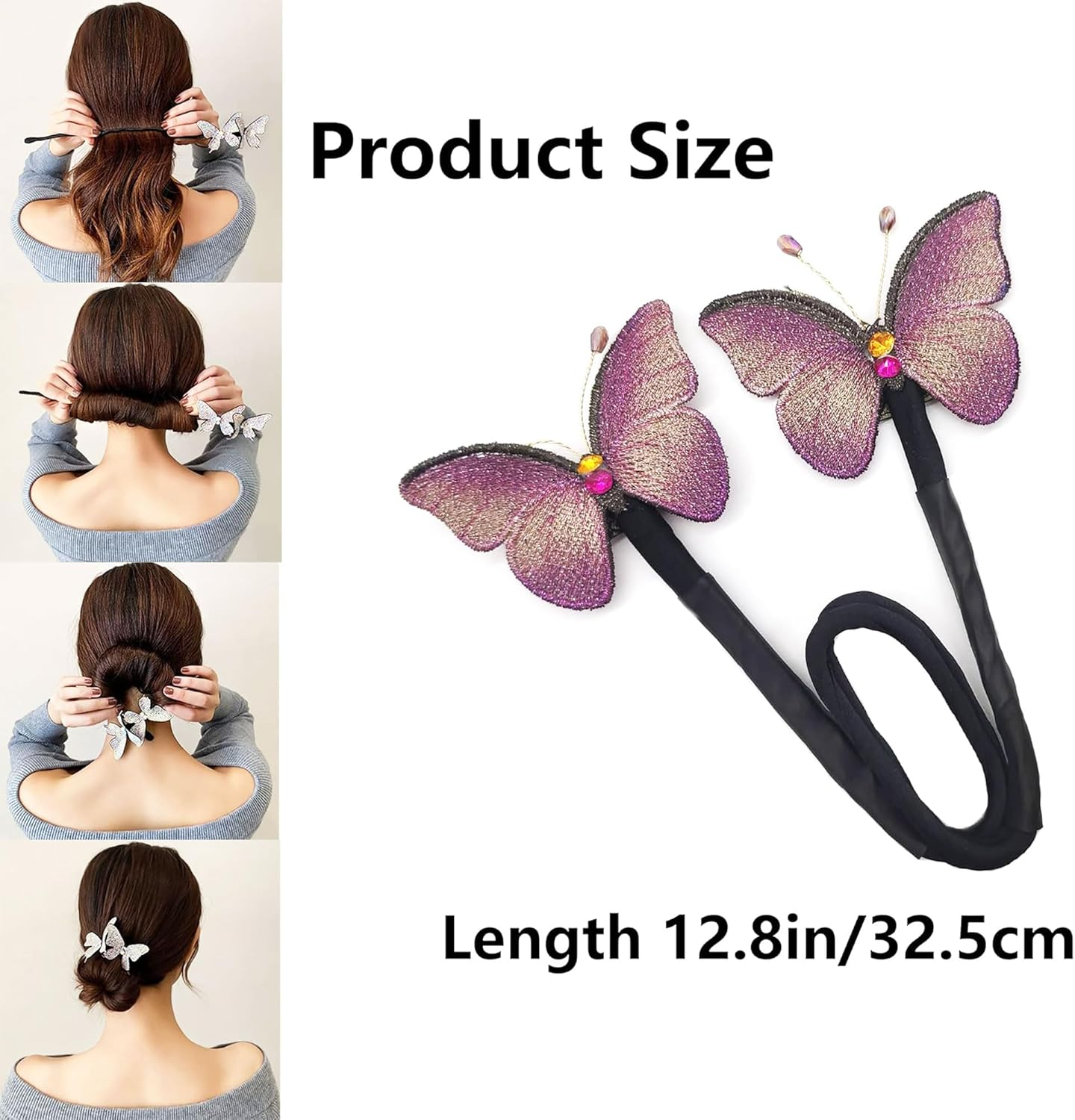 Twist Hairstyle Bun Hair Accessories, Hair Bun Maker, Lazy Curler, Twist Hairstyles, Bun Maker for Daily Use, Sports, Beach, Bar, Prom, Party, Pack of 2 image number 5