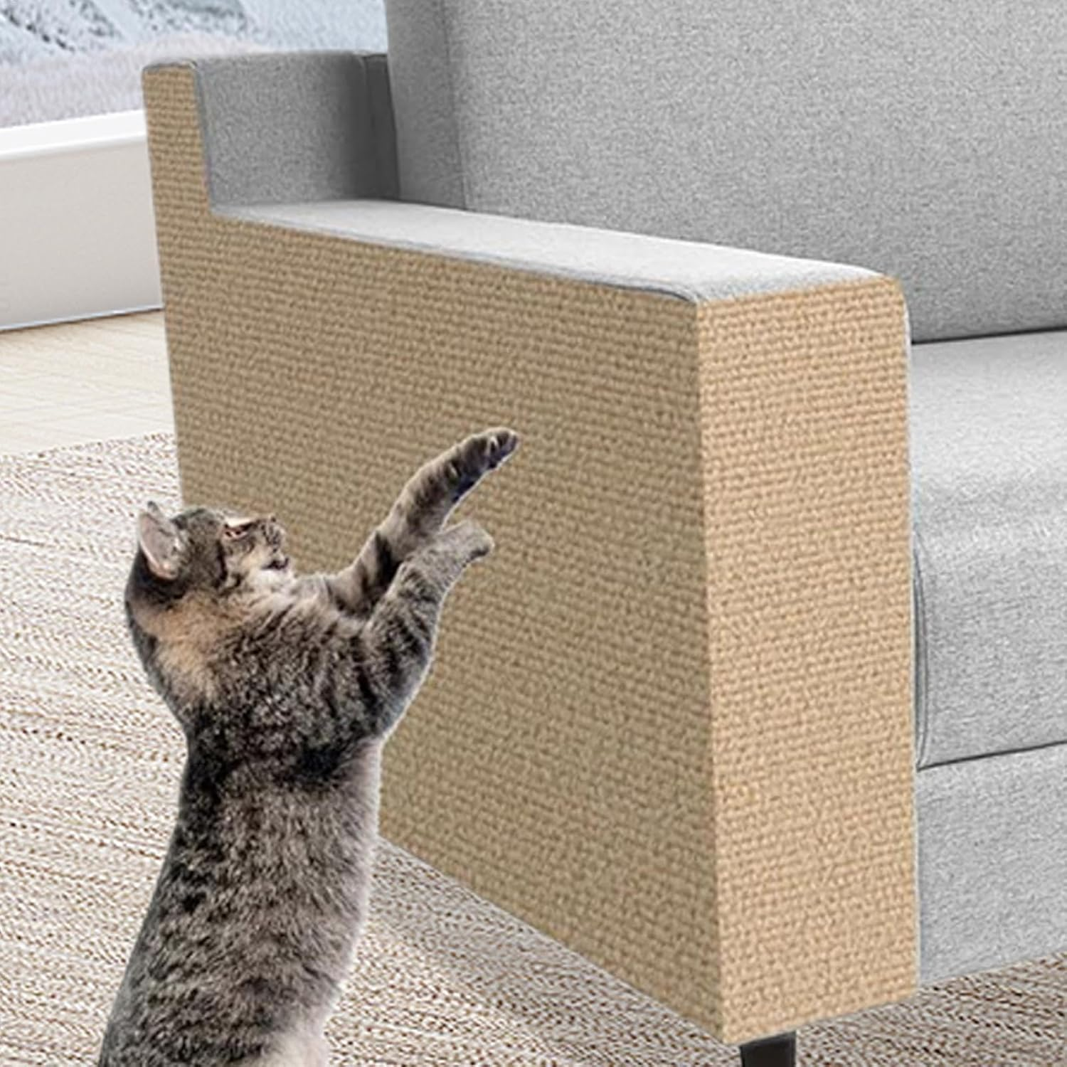 Cat Scratch Mat | Cat Scratching Mat Scratch Rug - Trimmable Cat Scratching Post Carpet, Climbing Cat Scratcher Mat for Cats Pets, Small Medium image number 4