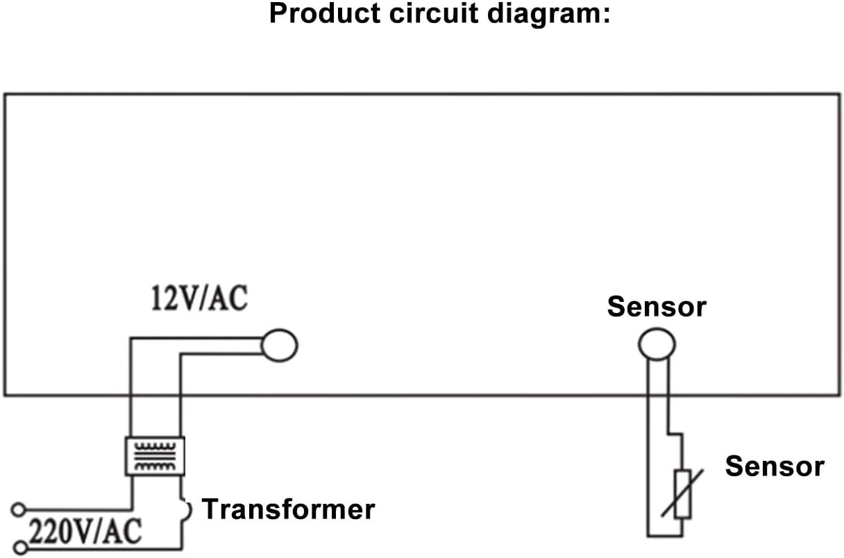 Fdit Digital Thermostat Dual Display Temperature Controller for Efficient Work AC12V ABS Material image number 6