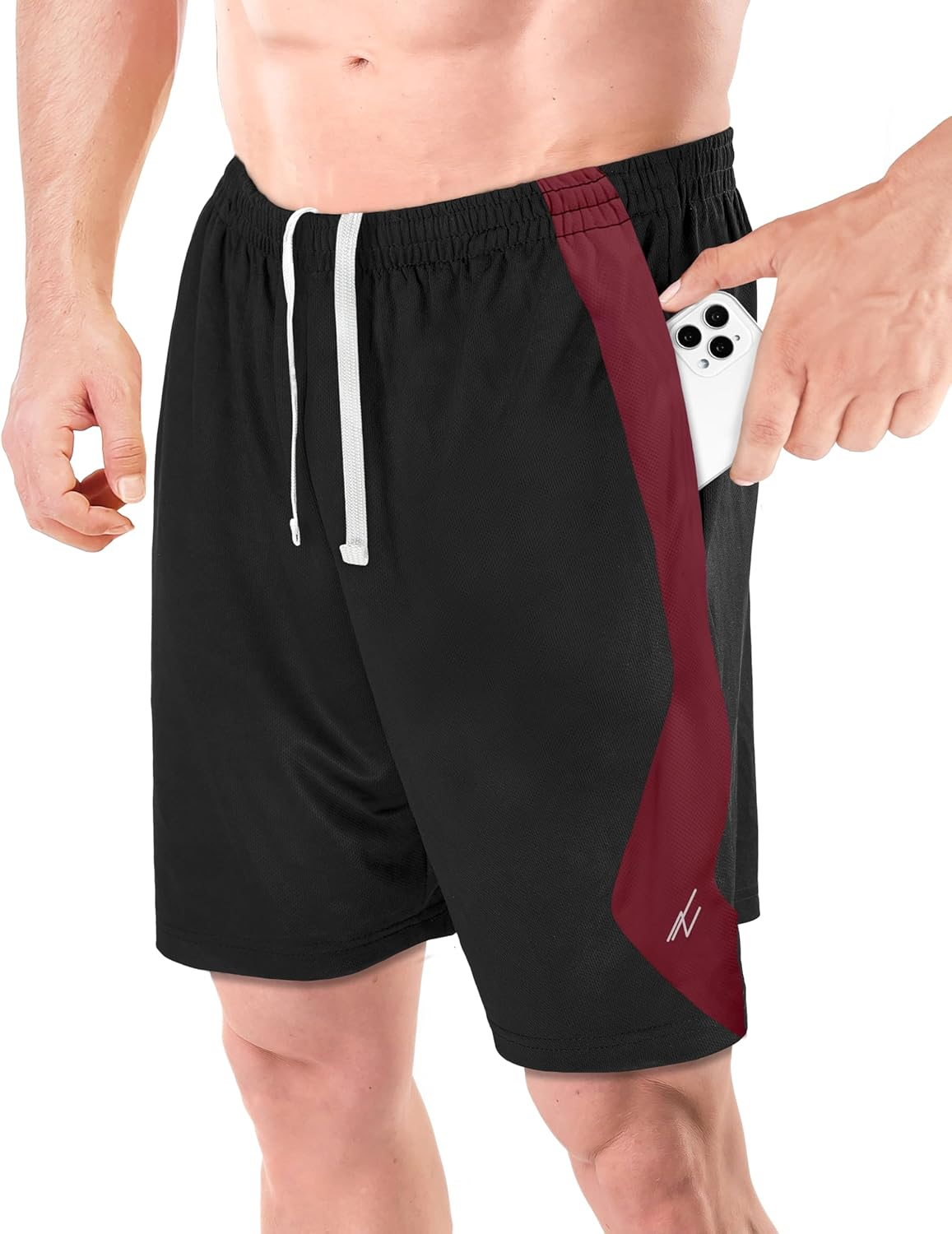 NY Threads Men'S Athletic Shorts Quick Dry Loose-Fit Lightweight Running Workout Gym Shorts with Pockets