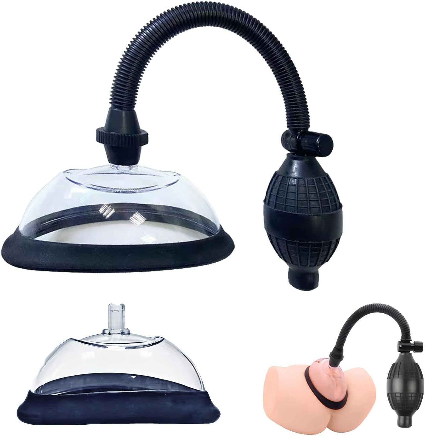 Vagina Pump Manual Vacuum Pump for Enhanced Sensitivity and Pleasure, BDSM Sex Toy for Women with Dual Suction Cups, Nipple Clitoris Stimulator, and Ergonomic Design image number 1