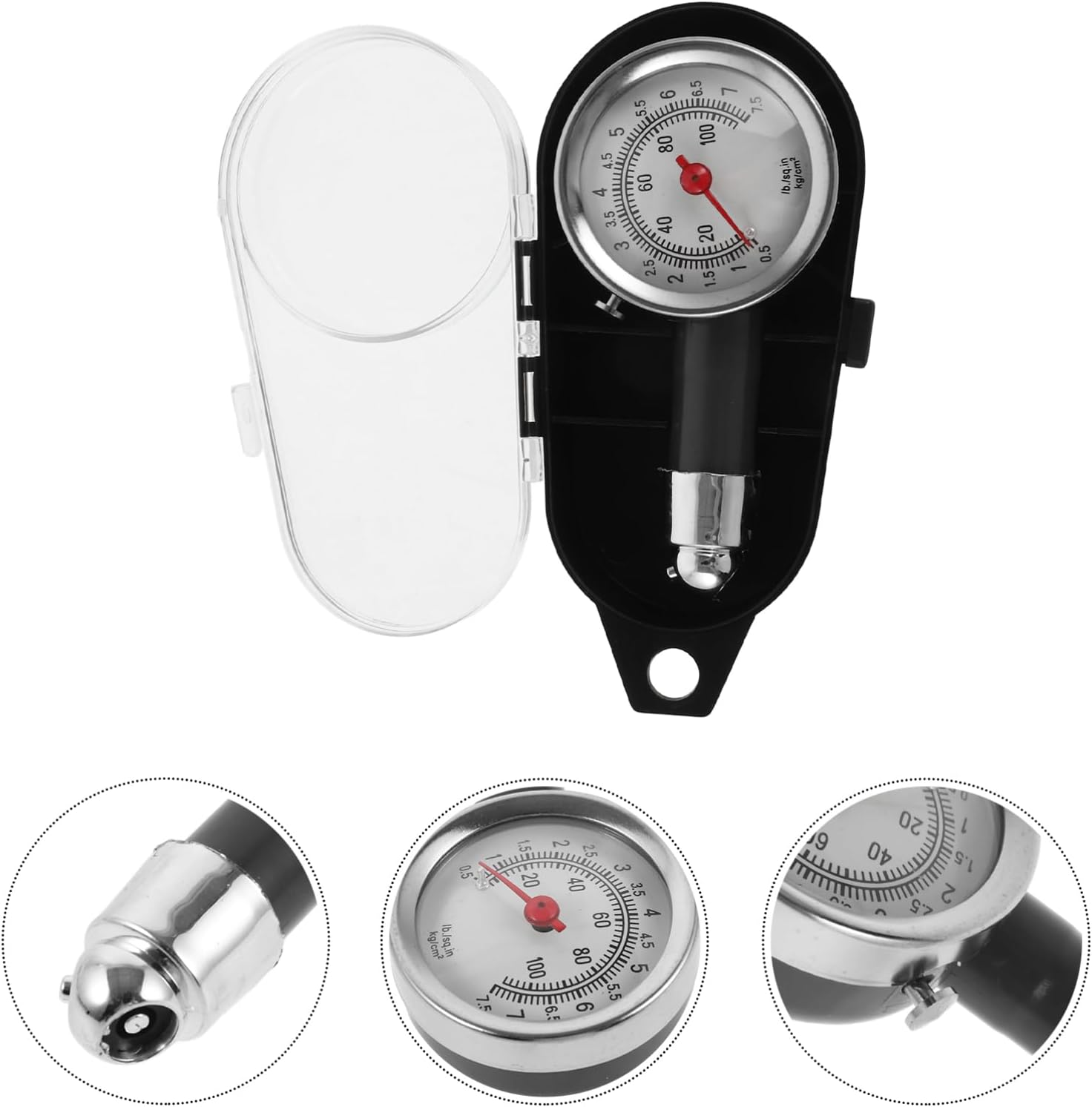 Car Tire Pressure Gauge Mini Dial Meter High Precision Metal Tyre Pressure Tester Portable for Automotive Wheel 0-100 Psi image number 6