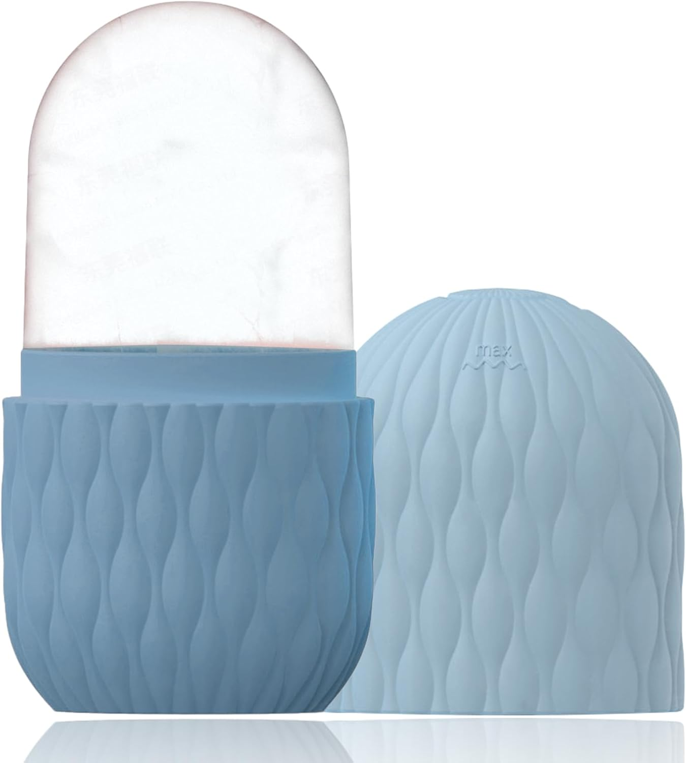 Volksrose Ice Face Roller for Face & Eyes - Reusable Silicone Ice Mold for Skincare,Cooling Facial Massager Tool to Reduce Puffiness, Soothe Skin, Shrink Pores & Relieve Pain,Anti-Wrinkle,Purple