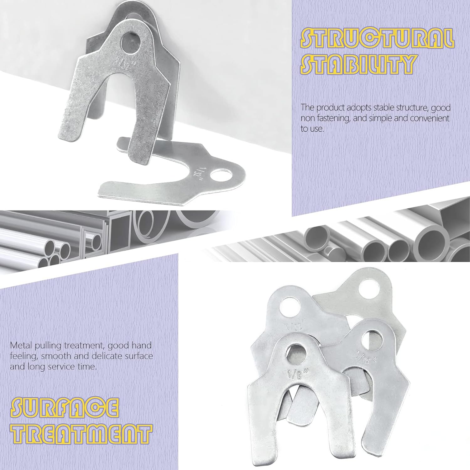 Swpeet 144Pcs 4 Sizes 1/64" 1/32" 1/16" 1/8" Auto Alignment Body Shim Assortment Kit with a Storage Box, Perfect for Adjusting Body Parts or Camber image number 6