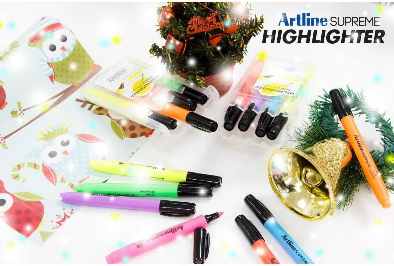 Artline Supreme Assorted Highlighter 8 Pack