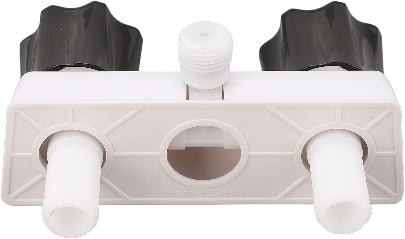 RV Shower Faucet Valve Diverter Shower Mixing Valve Control Dual Knob Wheel RV Motor Home (White) - Black image number 2