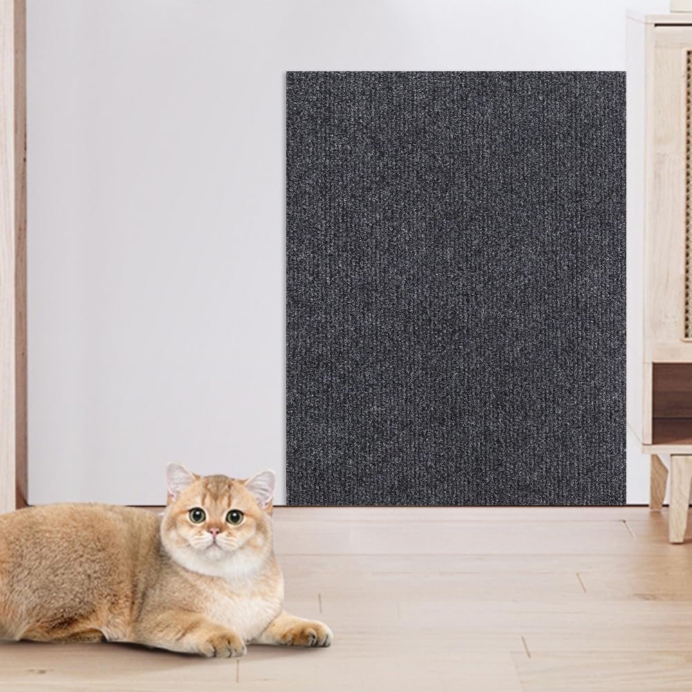 GETBSTOOP Cat Scratcher Mat Funitures Protective Mat Self-Adhesive Cats Scratch Carpet Multi-Purpose Trimmable for Furniture Sofa Wall