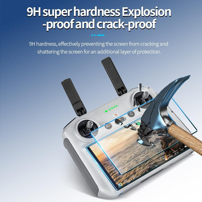 2 Pcs Screen Protector for DJI RC/RC2 with Positioning Installation Tool Compatible with DJI Mini 4 Pro Anti-Glare Glass Lens image number 4