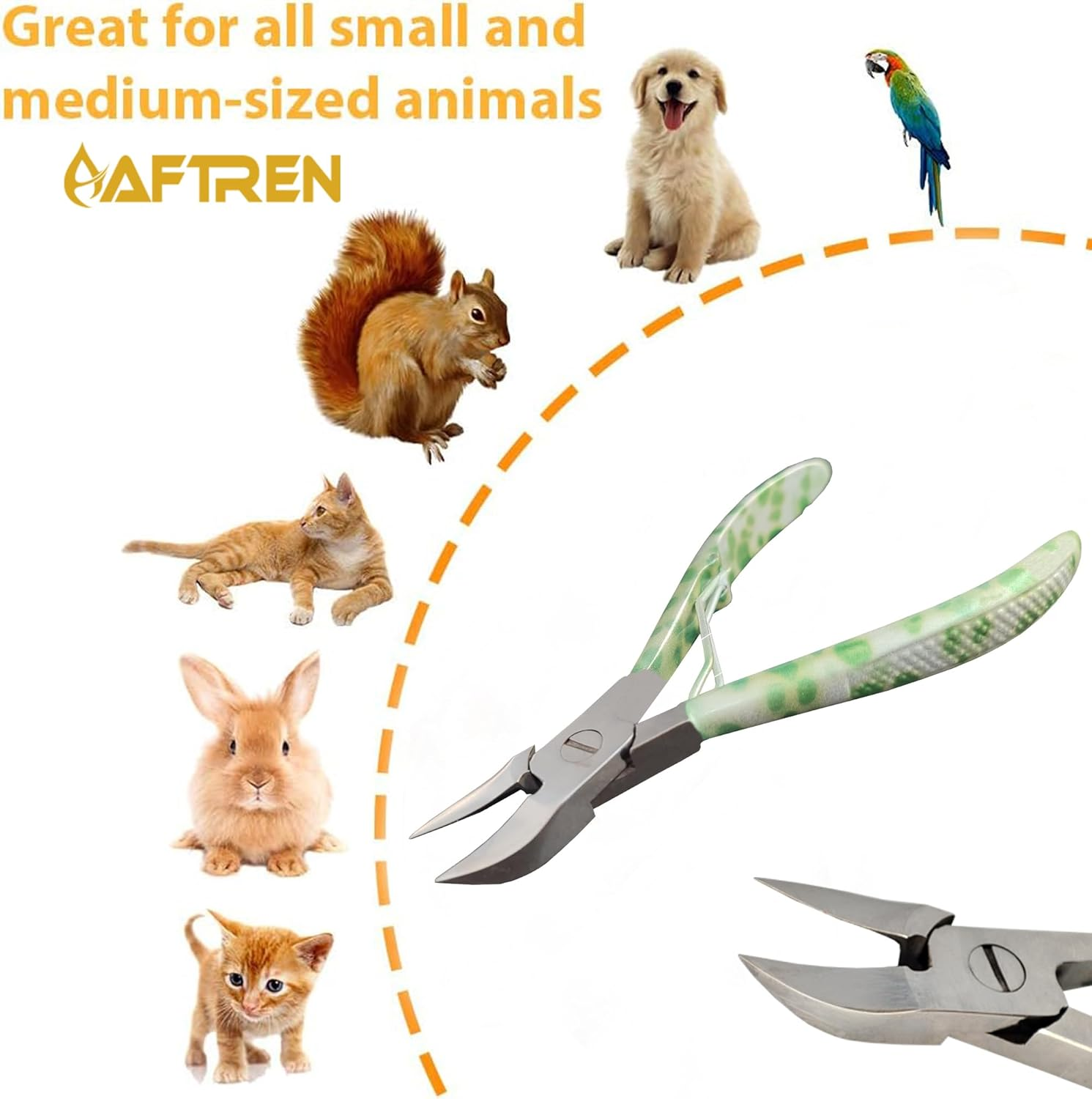 Dog Claw Care Toenail Clippers Professional Stainless Steel Nail Clippers Thick Puffy Nails Podiatrist Pedicure Tool Sharp Blade for Cats Dogs 5.5 Green