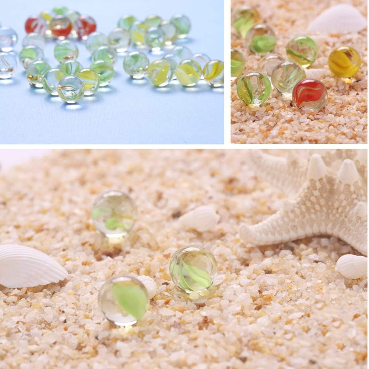 20 Pcs Color Mixing Glass Marbles 16Mm/0.63Inch Kids Marble Games DIY and Home Decoration image number 2