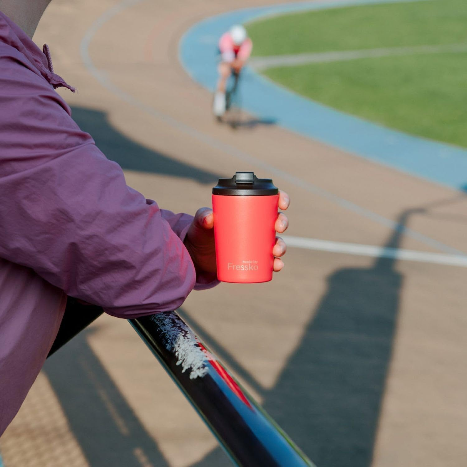 Made by Fressko Reusable Coffee Cup - Stainless Steel Insulated Mug - Leak Proof Travel Cup for Hot/Cold Drinks - 3 Hr Heat Retention - Fits Car Holders & Coffee Machines - Watermelon - 8Oz 227Ml image number 1