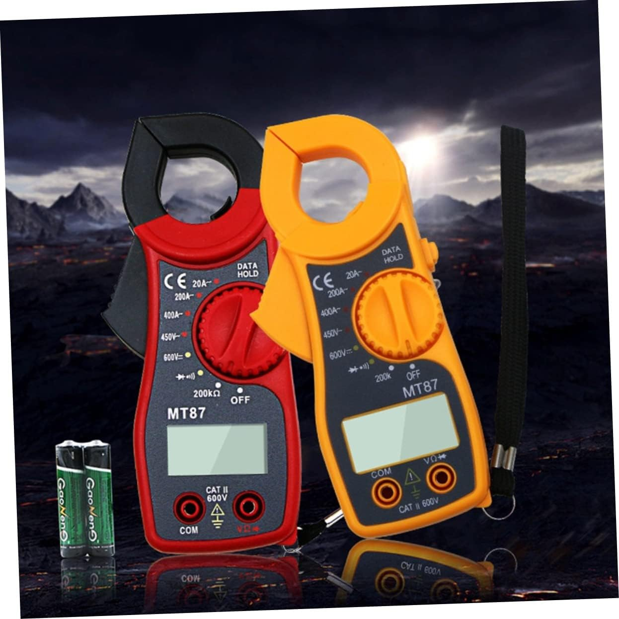 Mt87 Digital Clamp Meter Multimeter with Voltage Current Resistance Measurement Orange Electronic Test Tool for Electrical Maintenance image number 5