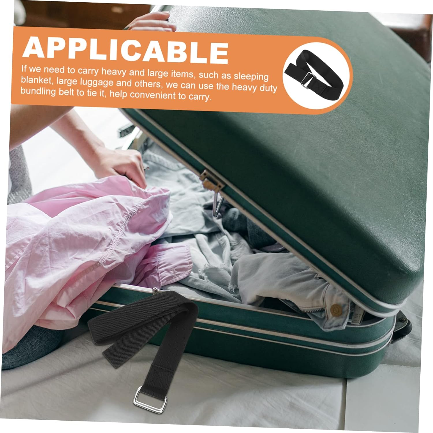 Gadpiparty 6Pcs Cargo Straps for Luggage Durable Outdoor Tie Straps for Camping Home Travel Sturdy Easy to Use Multi image number 5