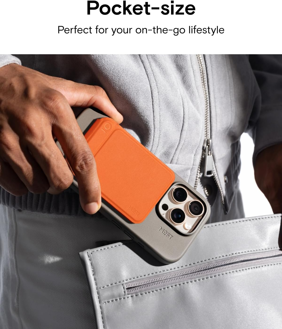 MOFT Phone Tripod Wallet, Magsafe Wallet Tripod Stand, Nfc-Supported Phone Wallet, Pocket-Size Selfie Stick, MOVAS Vegan Leather & Adjustable Angle Card Holder, Travel Essential, Jet Black image number 2