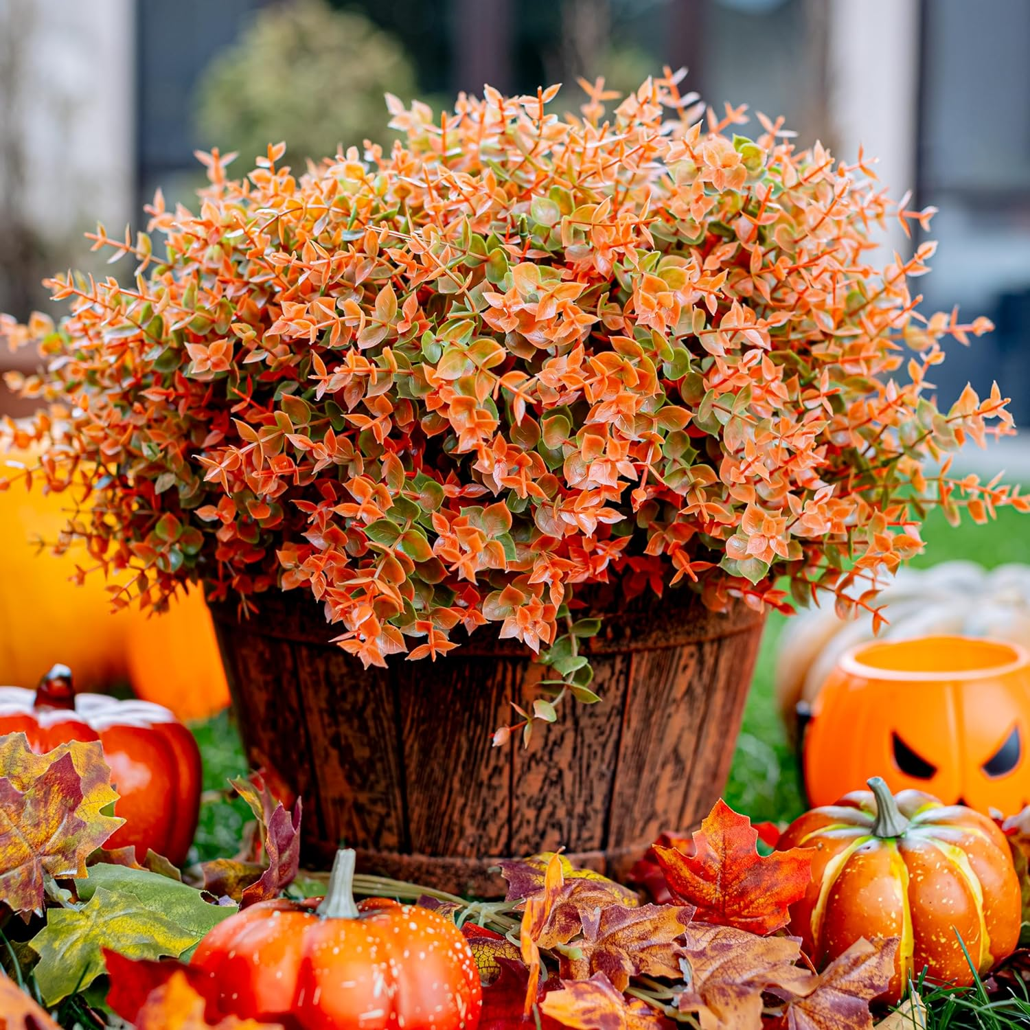 Artificial Flowers for Outdoors UV Resistant - 12 PCS Bundles Faux Fake Outdoor Plants Plastic Flowers Bushes Shrubs No Fade Artificial Greenery Home Porch Stems outside Window Box Decor(Magenta)