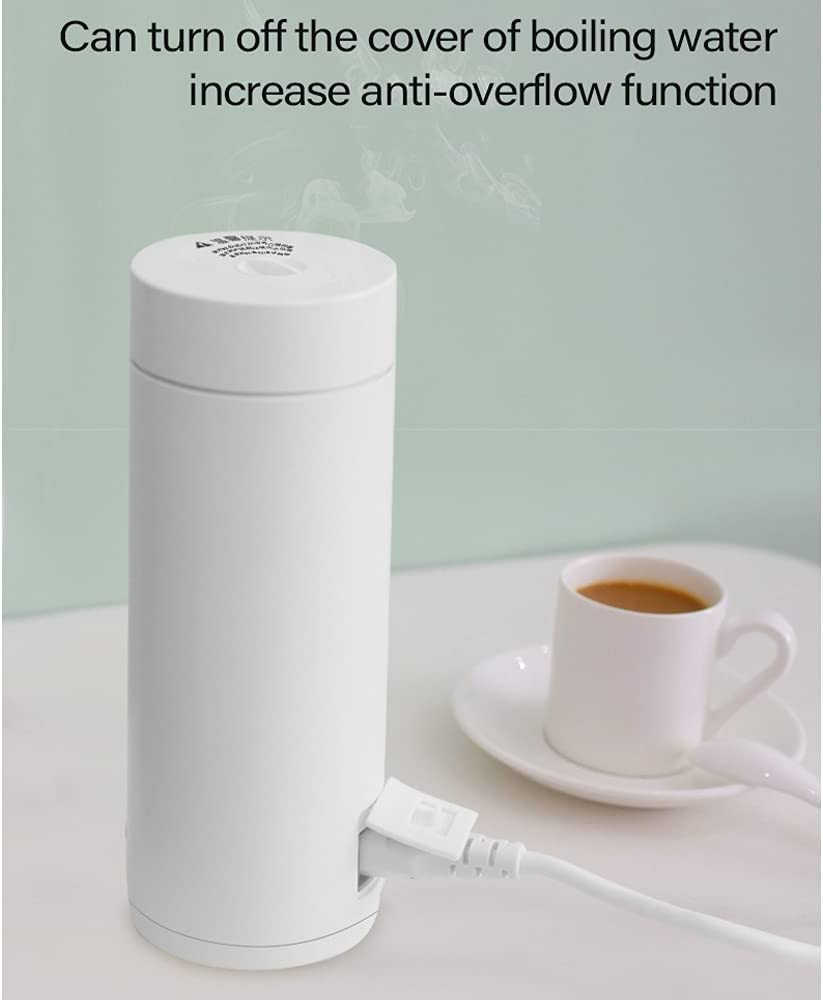 Insulated Travel Electric Kettle, Hot Traveling Mini Water Boiling Kettle, Portable Double-Wall Vacuum Thermos Water Bottle,Suitable for Coffee, Tea and Beverage image number 5