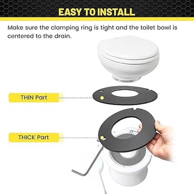 RV Toilet Flush Seal Replacement Kit Part 385316140 & 385311462 Toilet Rubber Ball Bowl Gasket for Dometic Sealand Mansfield Vacuflush and Travel Trailer RV Camper/Marine Toilet (1Pair) image number 6