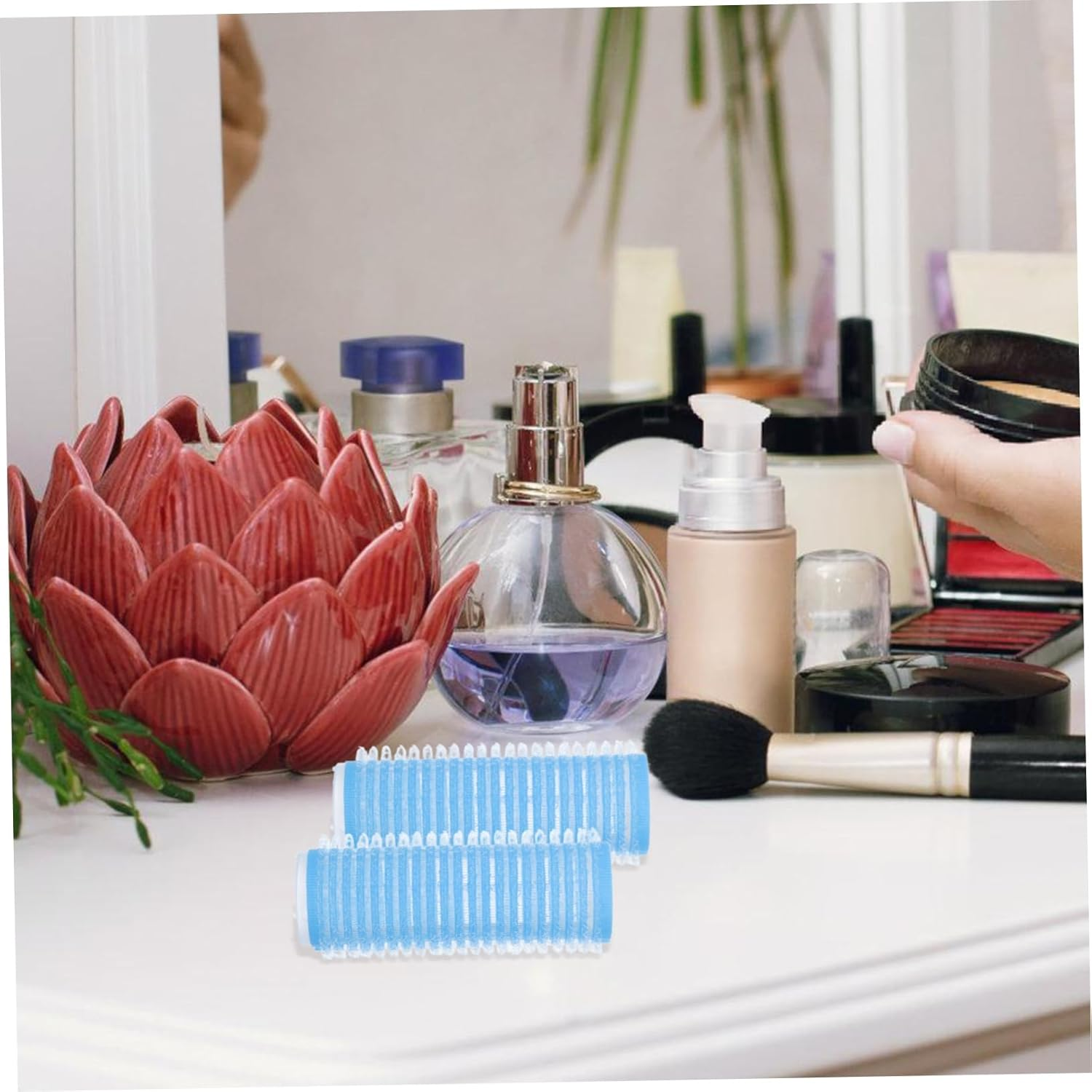 HAMPPLIES Self-Adhesive Hair Rollers 6Pcs 2Cm for Curling Suitable for Hair Types Random Colors image number 4