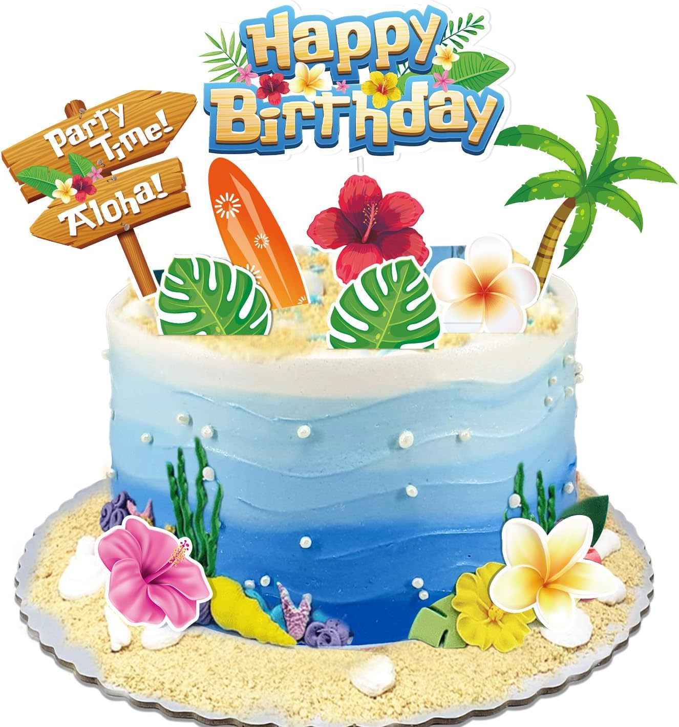 12Pcs Blue Cartoon Cake Decorations,Blue Cake Topper Cartoon Themed Party Decorations for Boys Kids Birthday or Baby Shower Supplies image number 4