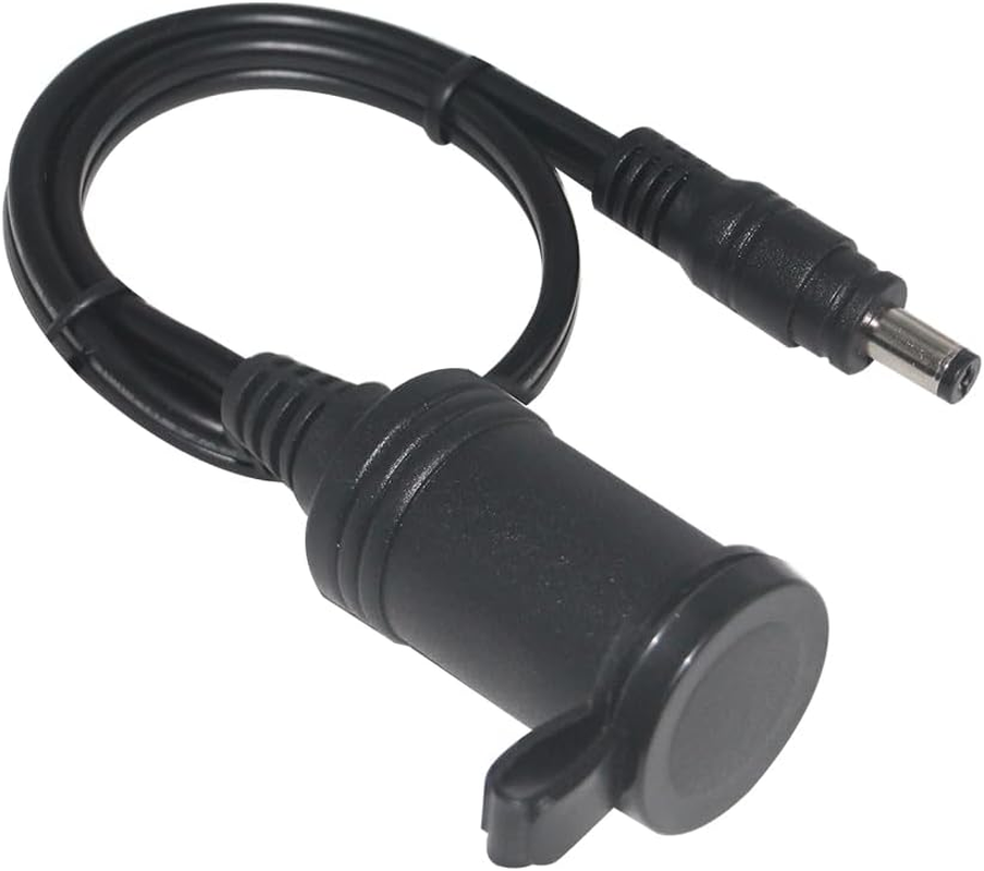 12V Cigarette Lighter Female Socket to DC 5.5 Mm X 2.1Mm Barrel Plug 30CM 12 Volt Car Cigarette Socket with Cover