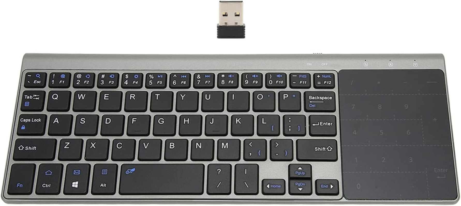 Wireless Keyboard, 2 in 1 2.4G Wireless Keyboard with Sensitive Touchpad, Portable Universal Wireless Keyboard for Laptops, Computers, TV Boxes image number 3