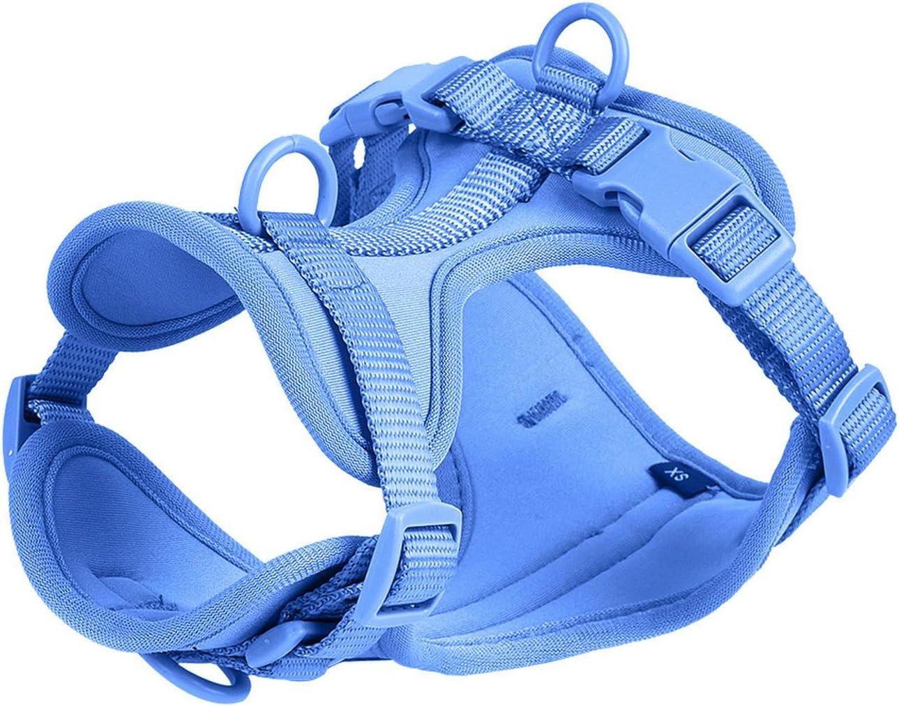 IUOUTG Dog Harness No Pull Nylon Cute Pet Harness Dog Vest Harness for Small Medium Large Dogs Lightweight Cat Harness with 3 Metal Rings 2 Buckles Pet Hiking Harness for Running & Walking