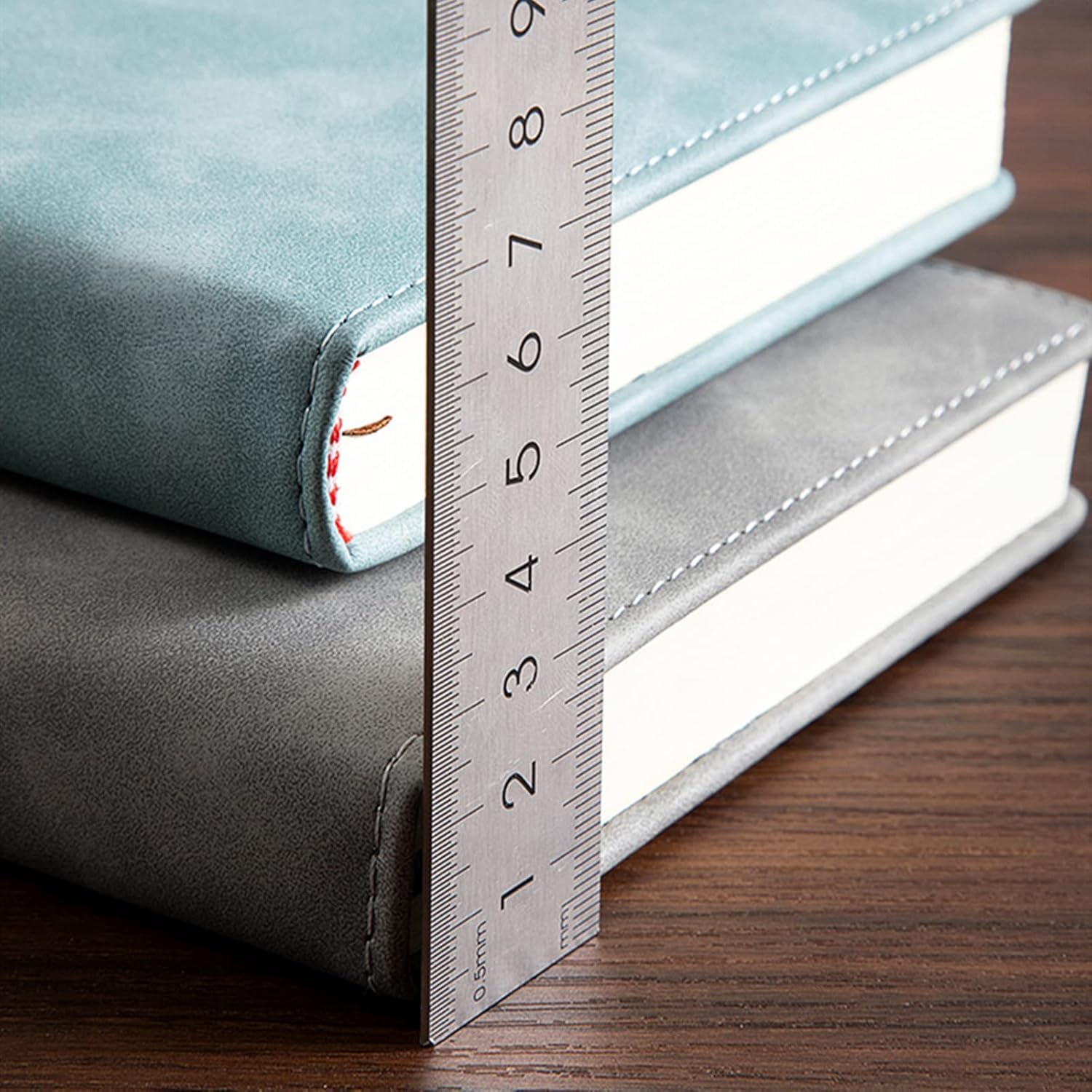 Mumoo Bear A5 Ruled Notebook Journal 180 Sheet/360 Page with Pen Loop, Hardcover Writing Notebooks, Perfect for Office Home School Business Writing and Composition (Light Blue)