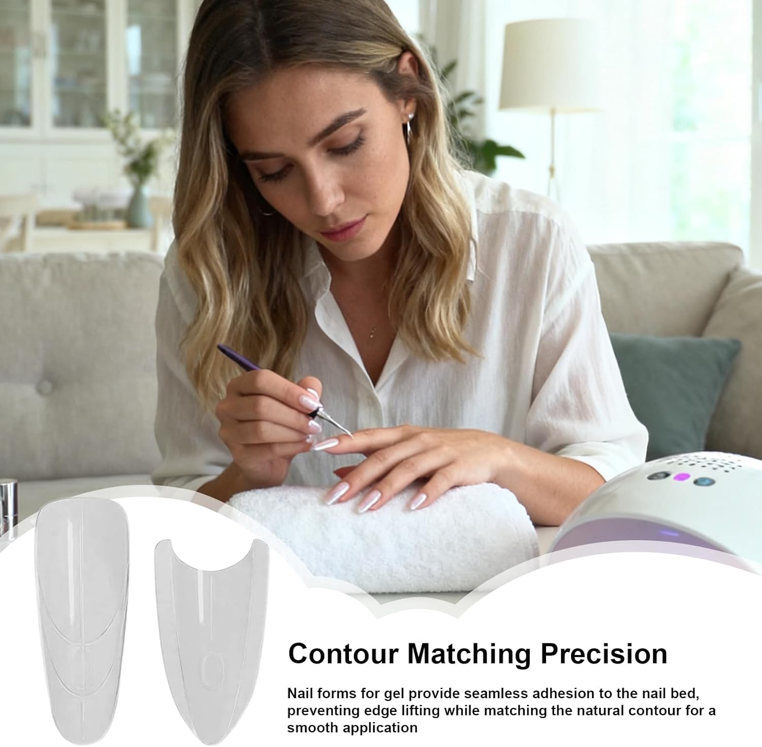 240 Piece Nail Forms, Nail Extention Tips Forms, Fingernails Crafting Sandwich-Structure, Professional Acrylic & Gel Nails Extension Form, Easy to Use for Sculpting, Strong & Flexible - A image number 5