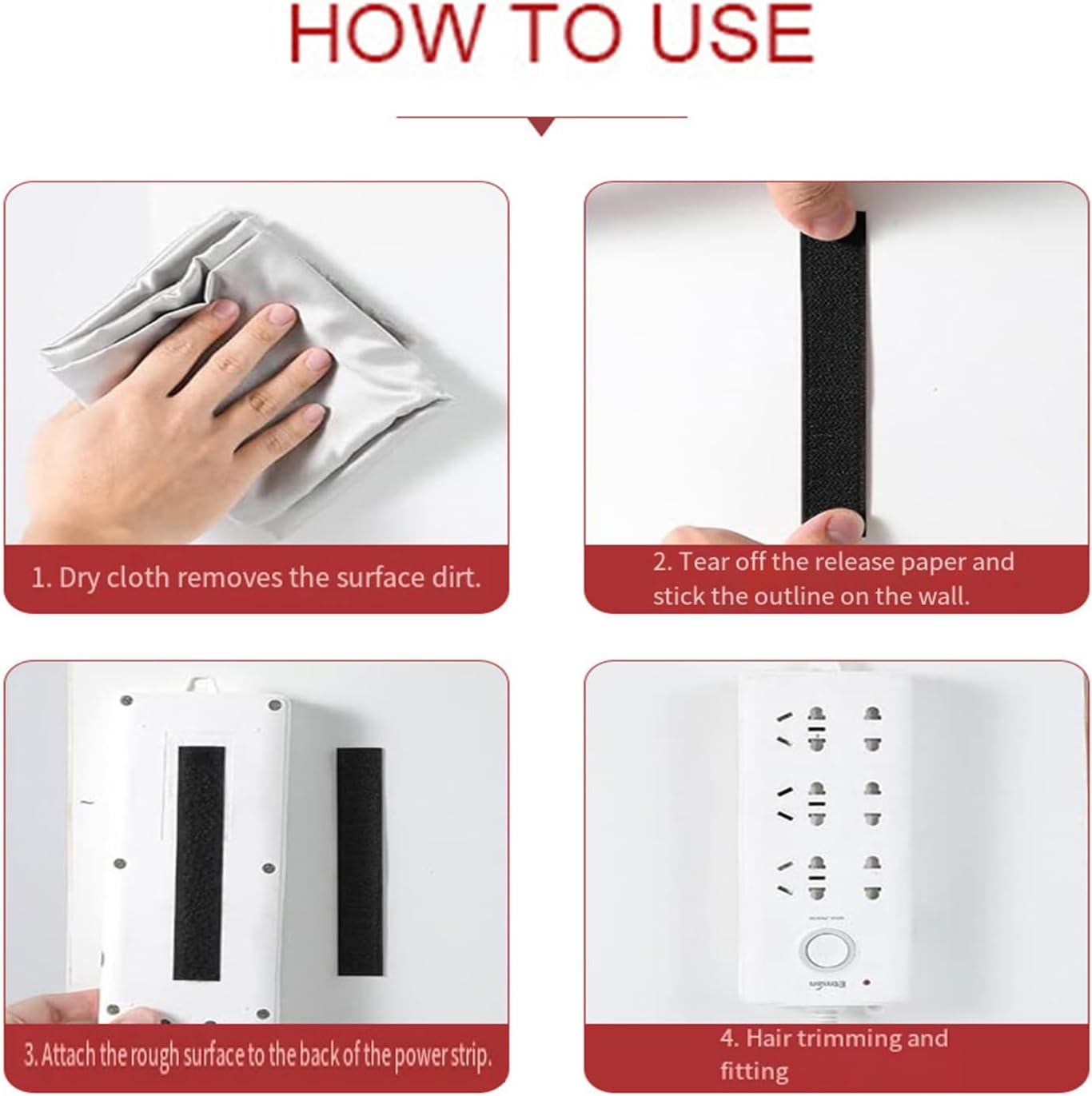 Yharnamite 20 Pairs Industrial Heavy Duty Velcro Tape Dots, Hook and Loop Strips with Adhesive, Double Sided Sticky Strips for Carpets, Sofa Cushions, Hanging Pictures, Office, Home (White, 10*2.5Cm) - Black, 10*2.5Cm image number 5