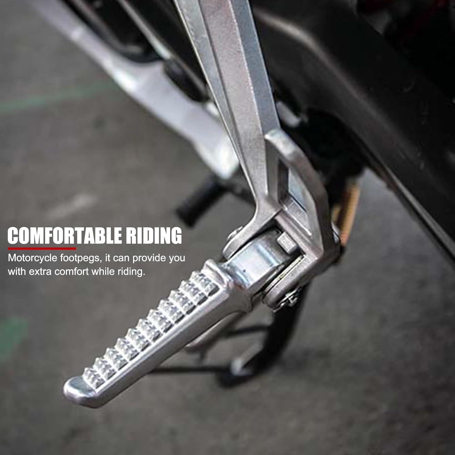 EVTSCAN 1 Pair Titanium Alloy Motorcycle Footpeg for YZF R1 2002-2012 and YZF R6 2003-2011, Direct Bolt-On Replacement for R1 R6 MT09 MT07 image number 4