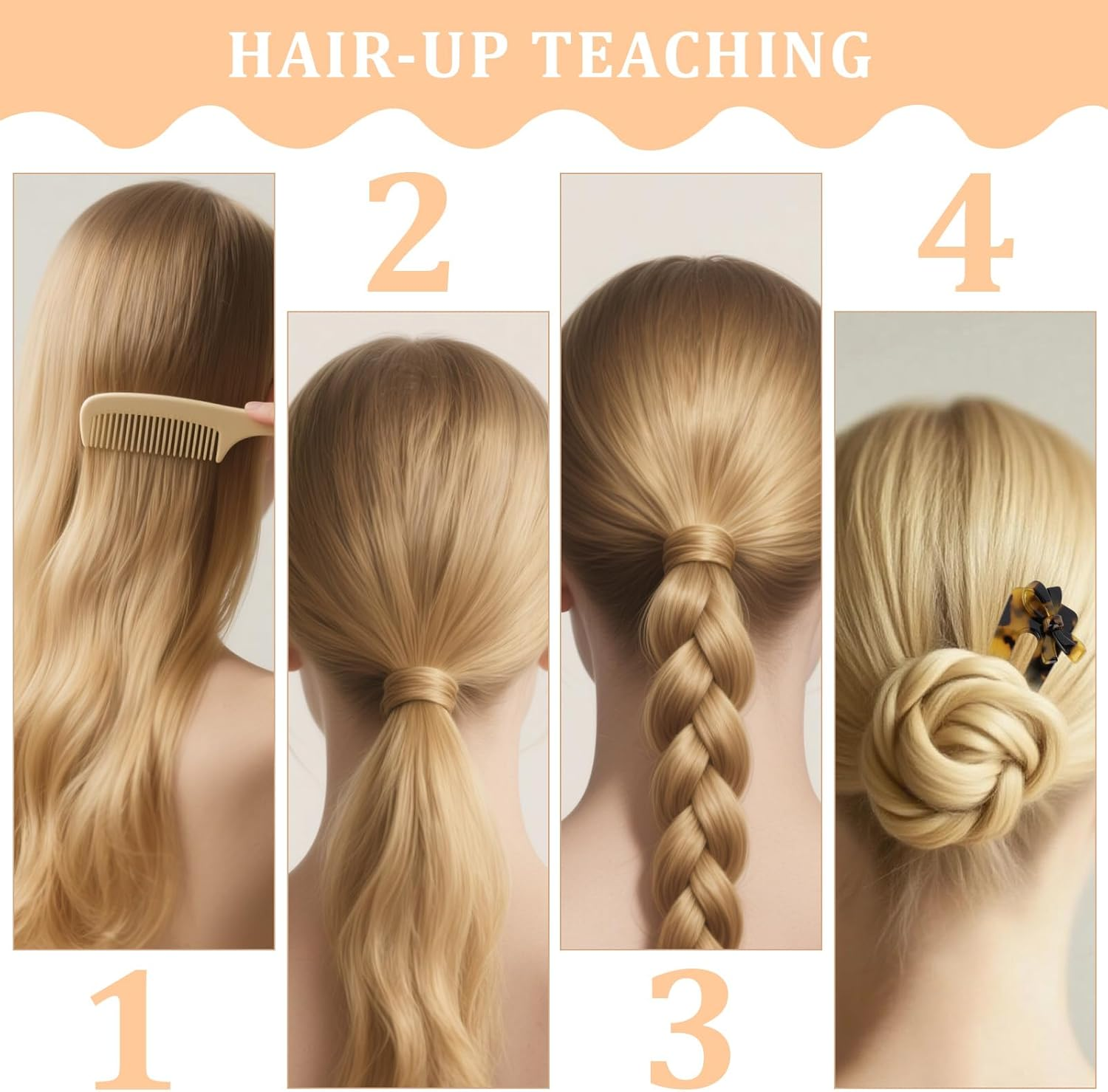 Srotmirw Bow Hair Pins, Pack of 3 U-Shaped French Pin in Hair Accessories for Women and Girls in Daily Clothing