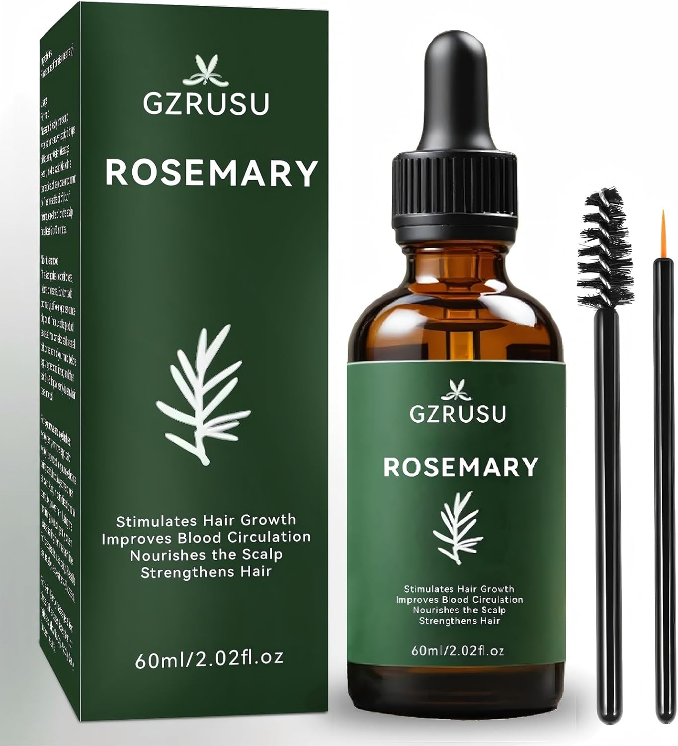 Rosemary Oil for Hair Growth 60Ml, 100% Pure Natural & Organic, Hair Strengthening Treatment | Nourishing & Volumizing for Repair Dry Damaged Hair