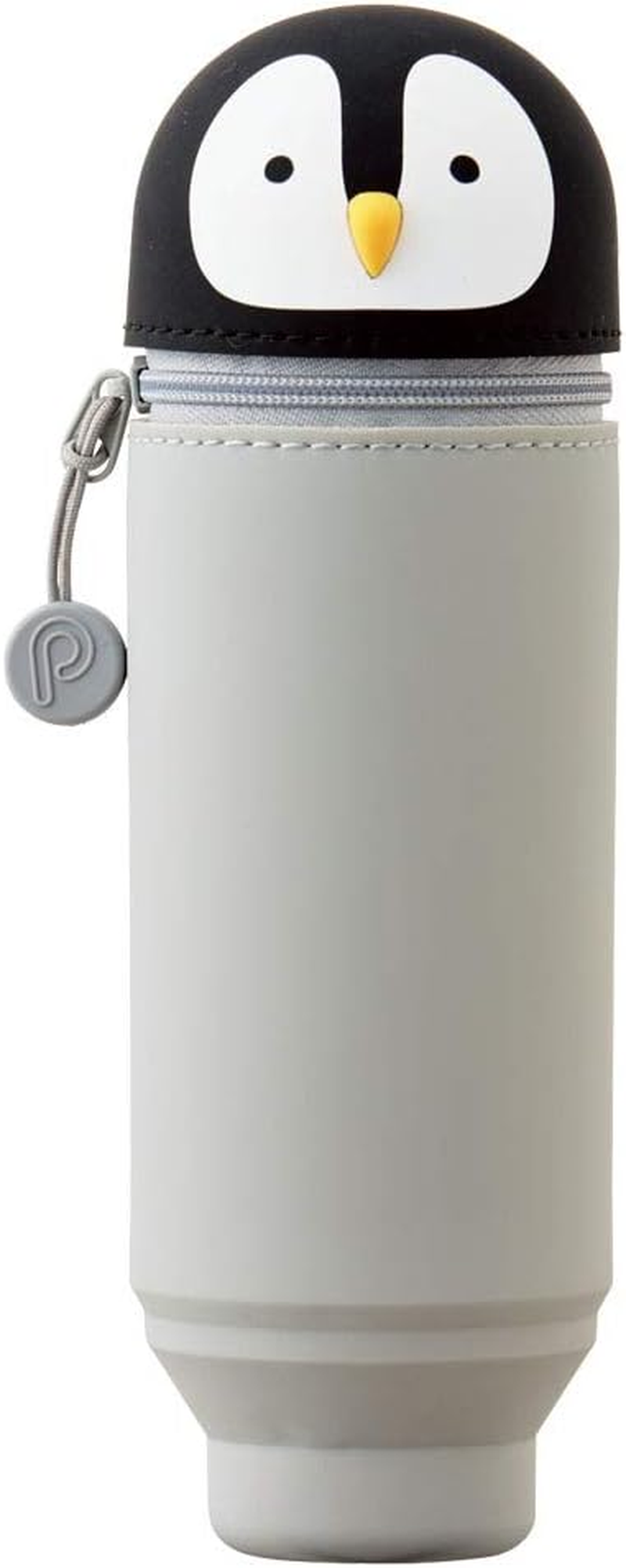 Lihit Lab Punilabo Stand up Pen Case (Pen Holder), 2.4" X 7.8", Penguin (A7712-10) image number 2