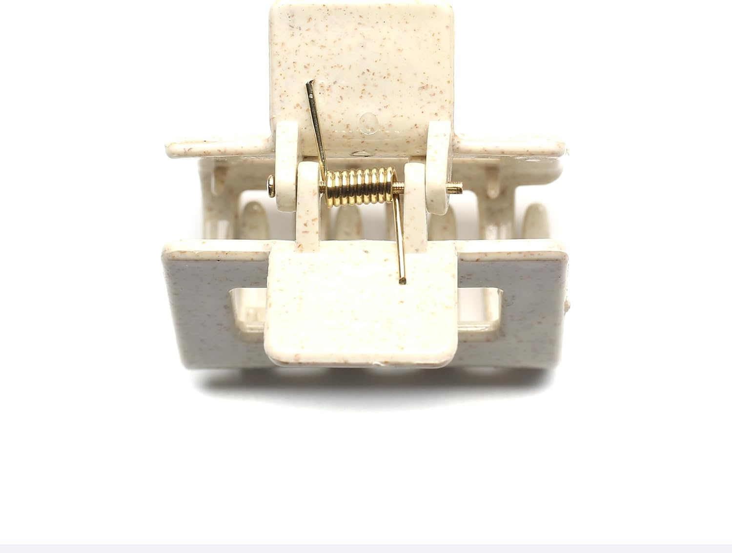 Qingoo White Small Square Hair Clip Beautiful Women'S Hair Clip Headdress Elegant Hair Accessory 1 Piece (5 Cm X 4.5 Cm, White) - Taro image number 2