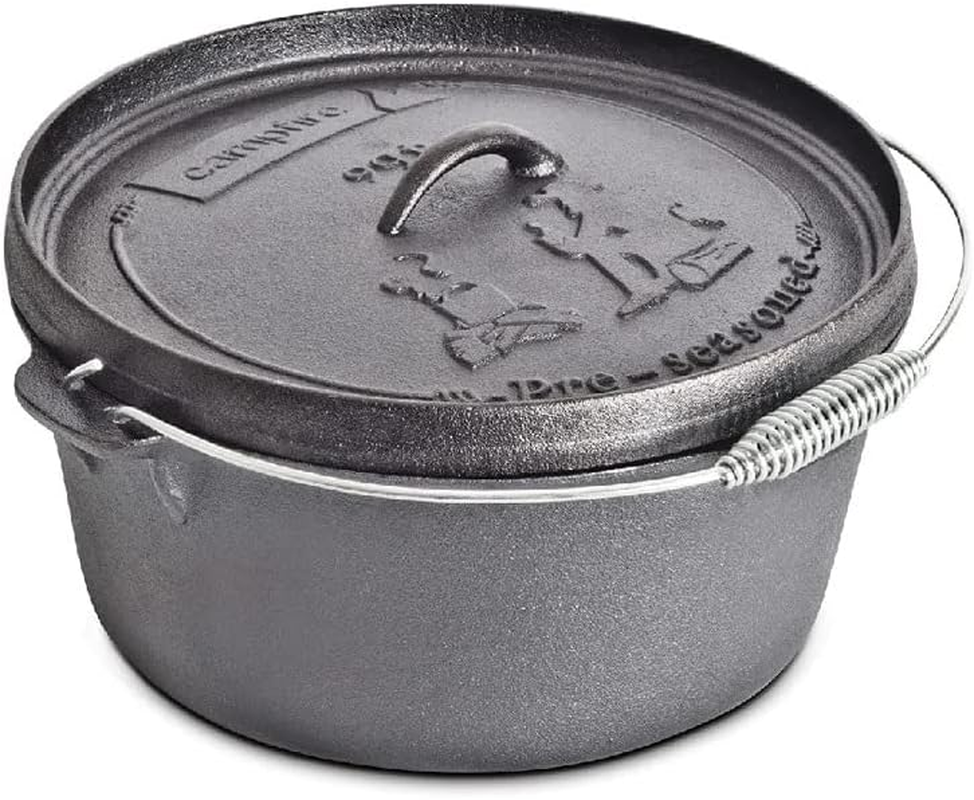 Campfire Pre-Seasoned Camp Dutch Oven, 9 Quart Capacity