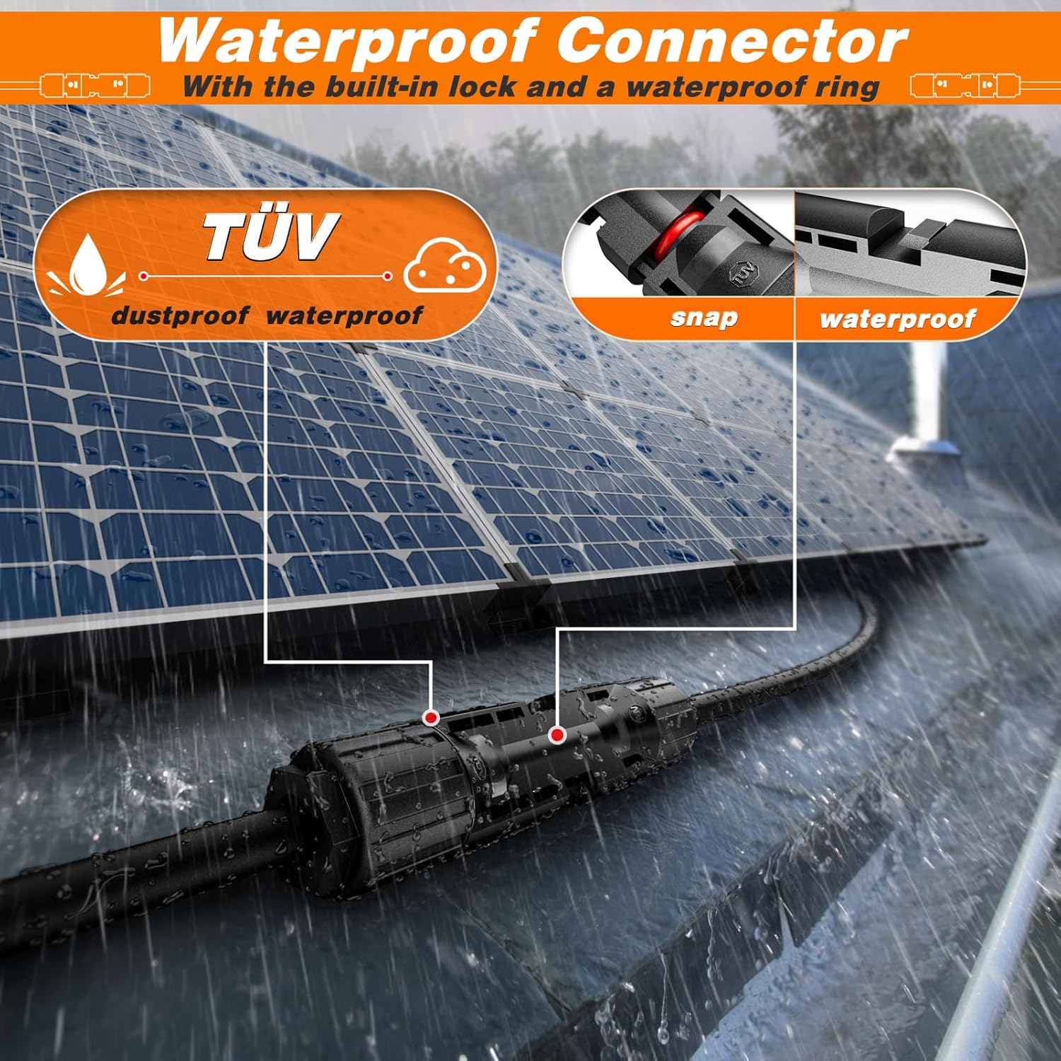 PEBA Solar Crimping Tool Set for 1.5-6.0 Mm&sup2; Solar Panel PV Cable, Incl. Cable Plug, Wire Stripper, Cable Cutter, Wrench for Solar Plug and Top Tool Box image number 3