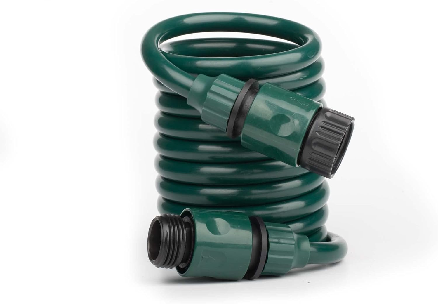 EVA Recoil Garden Hose for Outdoor: Retractable Water Hoses with Nipple QD Fittings - Lightweight and Corrosion Resistant for Yard Boat (10FT, Green) image number 5